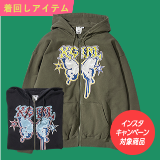 BUTTERFLY 2IP UP HOODIE