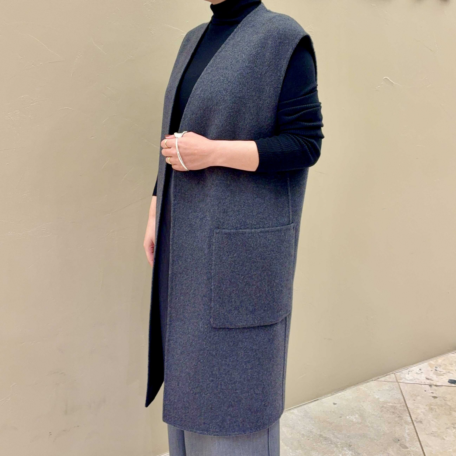 〈Demi-Luxe BEAMS〉リバーロングジレ