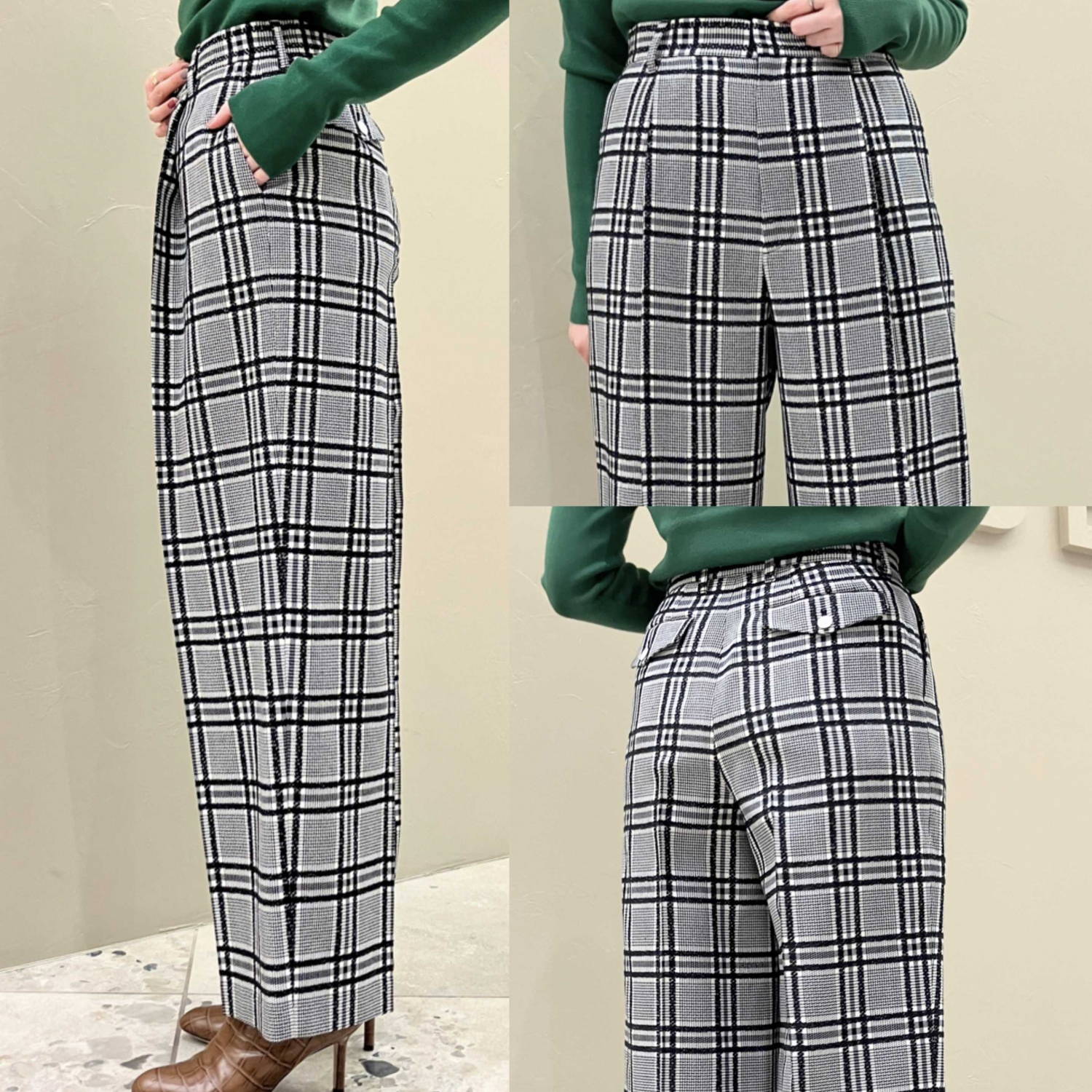 〈Demi-Luxe BEAMS〉AK+1/1タックウールワイドパンツ