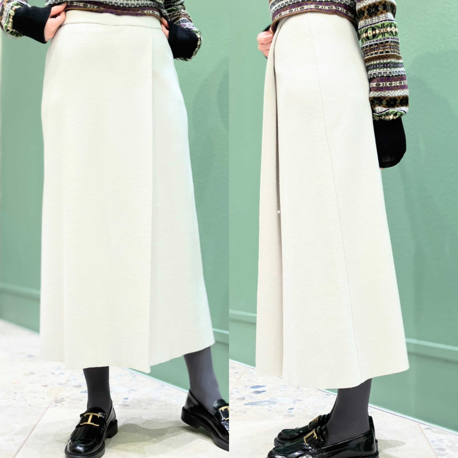 〈Demi-Luxe BEAMS〉ウールスムースタイトスカート