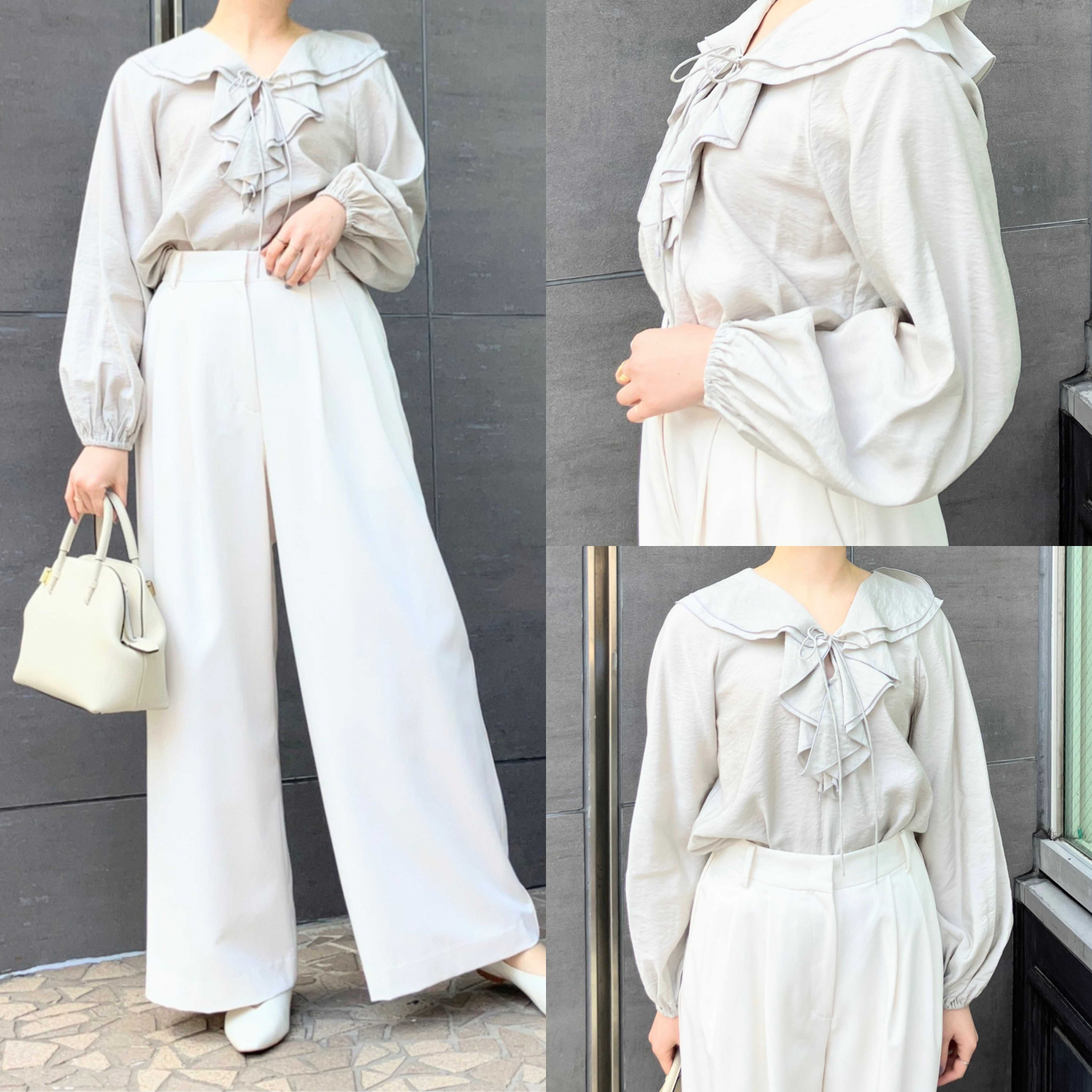 〈Demi-Luxe BEAMS〉ラッフルボリュームブラウス