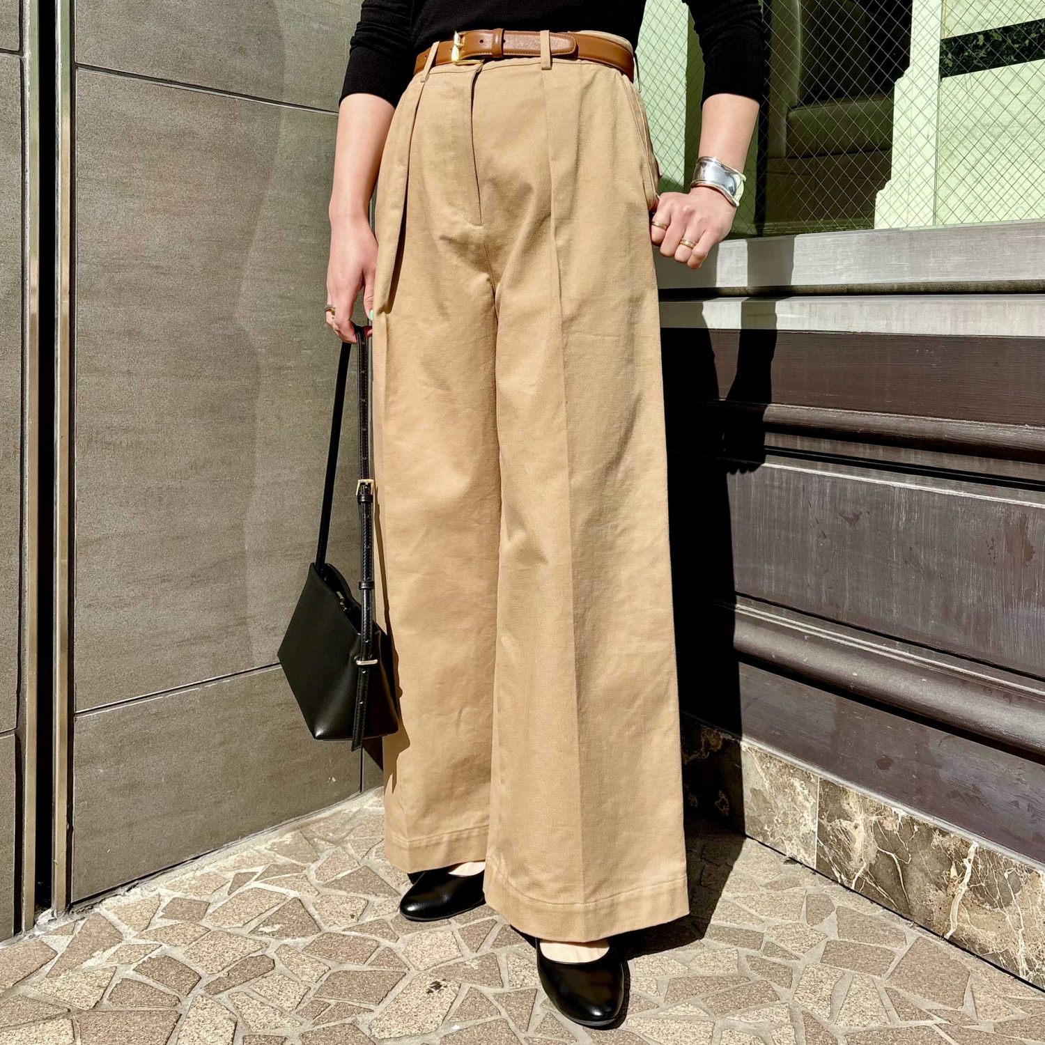 〈Demi-Luxe BEAMS〉タック チノ ワイドパンツ