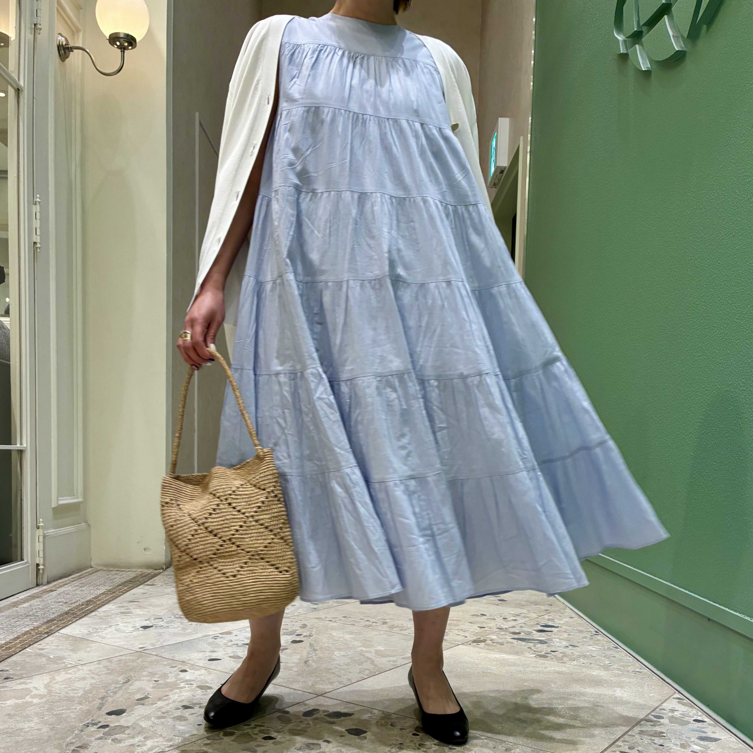 〈Demi-Luxe BEAMS〉【別注】MARIHA / ミューズのワンピース ソリッド