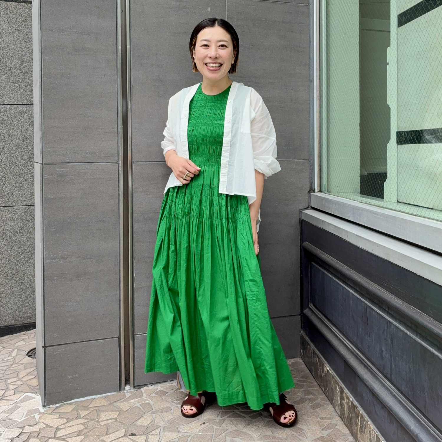 〈Demi-Luxe BEAMS〉ne Quittez pasヌキテパボイルシャーリングドレス