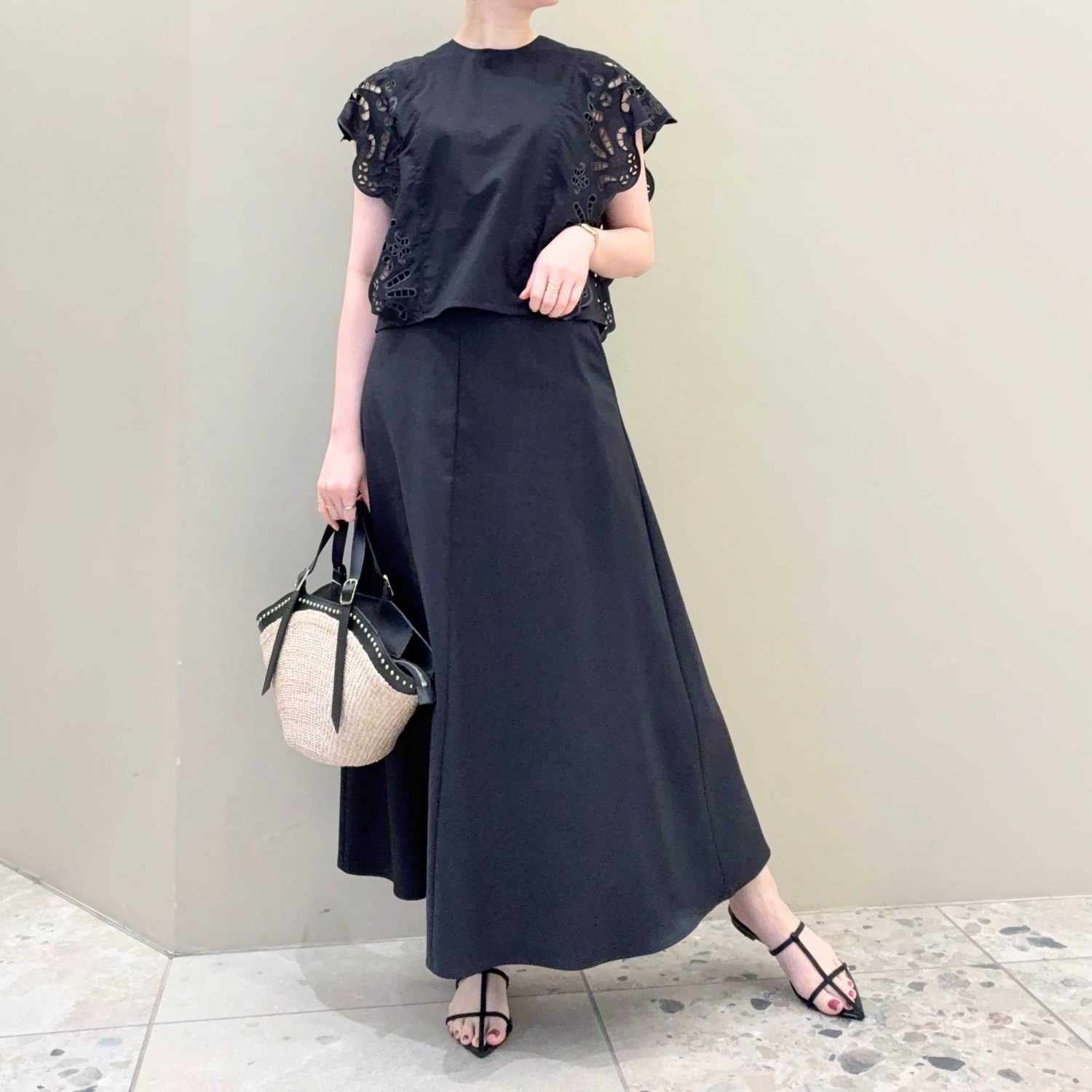 〈Demi-Luxe BEAMS〉カットワーク ブラウス