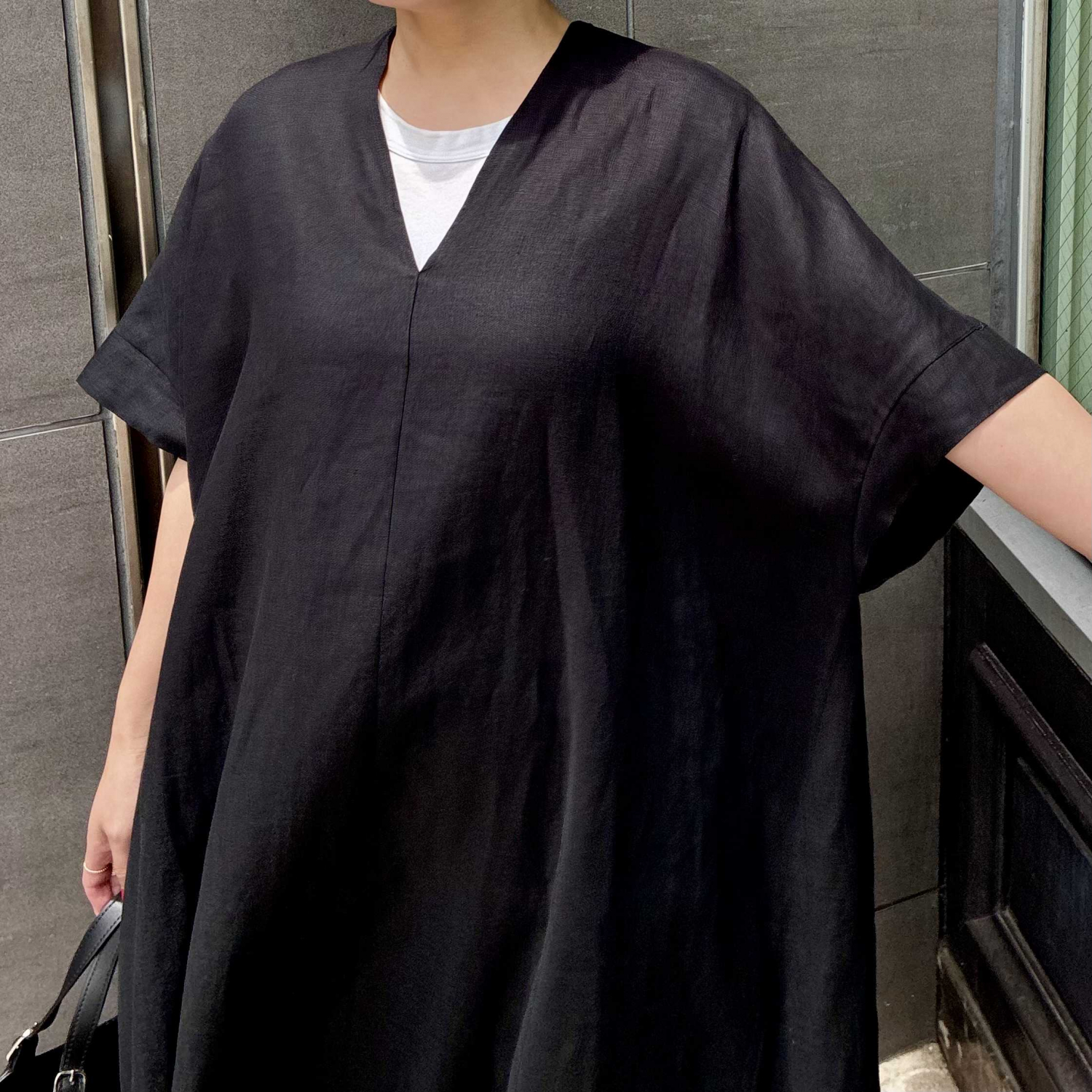〈Demi-Luxe BEAMS〉リネン カフタン ワンピース