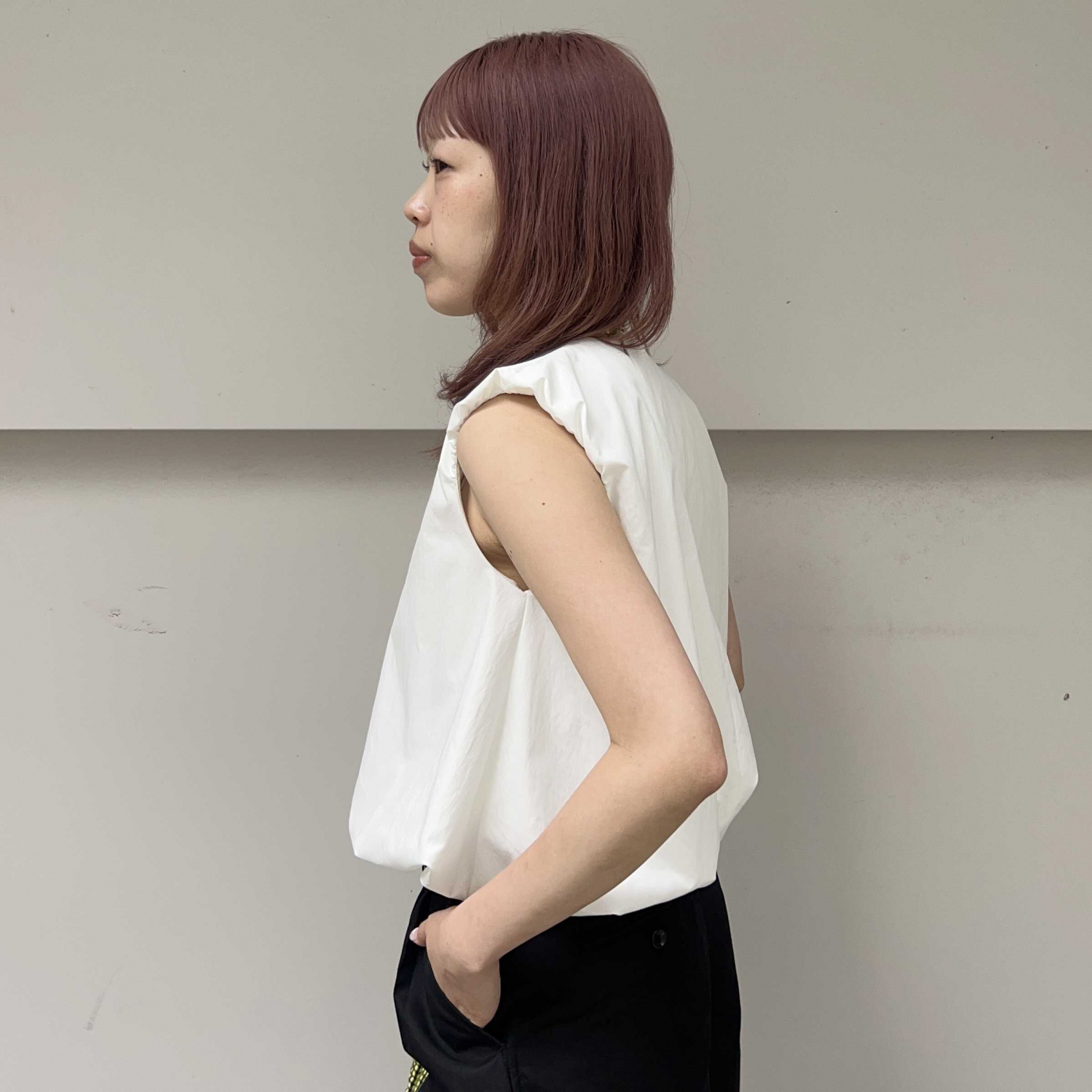 〈Demi-Luxe BEAMS〉バルーンタフタブラウス